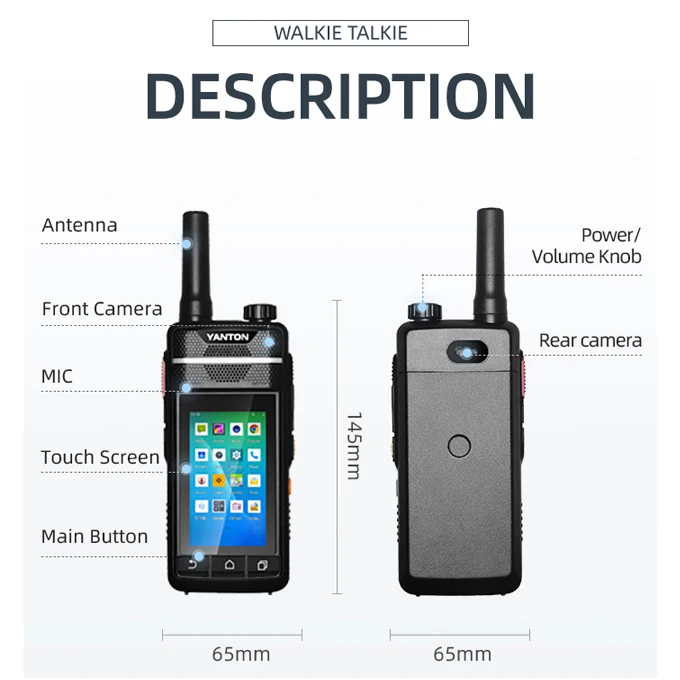 Walkie Talkie PoC Radio Android Zello Realptt 4G 200 km to 3000 Mile Long Range