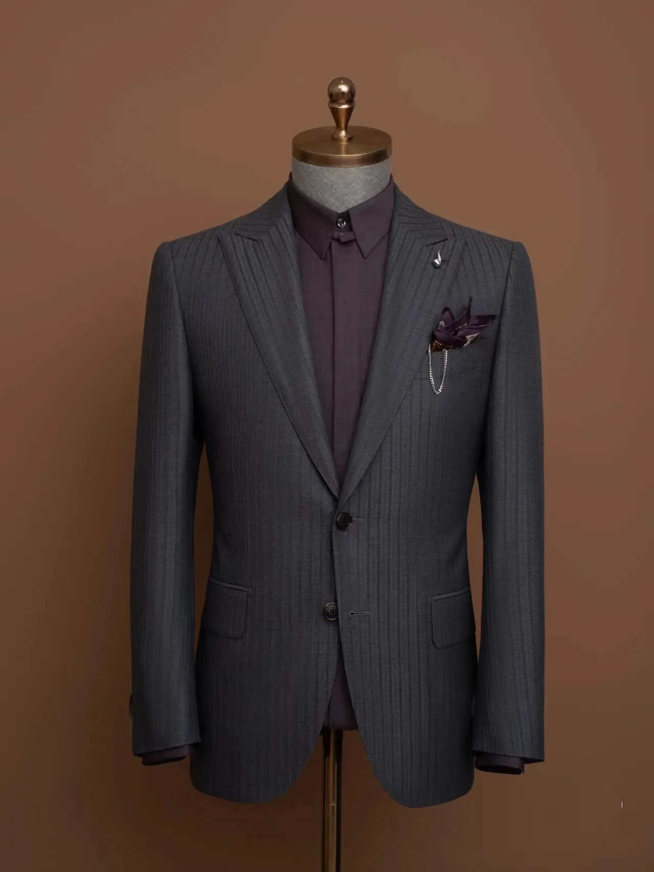 Latest Design Mtm Made To Measure Man Suit Custom Handmade Slim Fit 100 ...