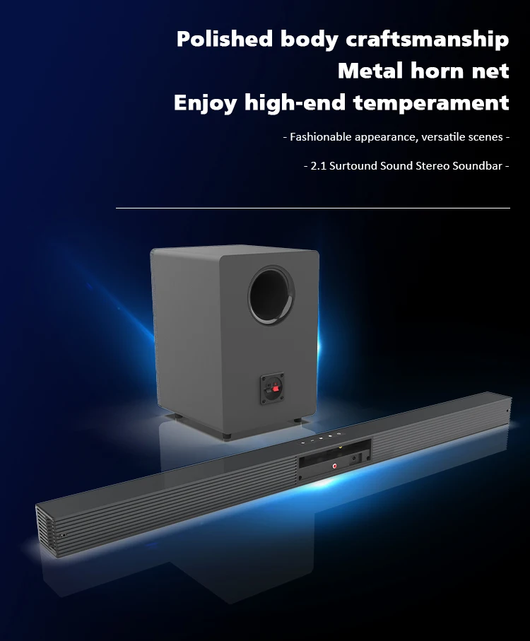 Wholesale Tv Bass Soundbar with Subwoofer Active Multimedia Home USB 2.1 Sound Bar Soundbar 5.1 Home Theater Bluetooth No Player