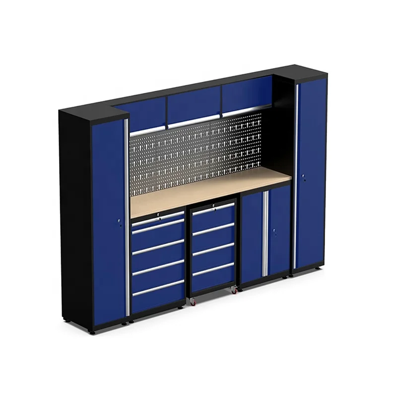 Cheap JZD Garage Tool Cabinet Metal Steel Workshop Workstation  Drawer Work Bench with Tools