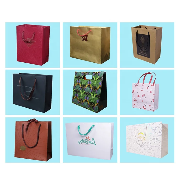 Лидер продаж пакет для покупок из крафт-бумаги с принтом логотипа на