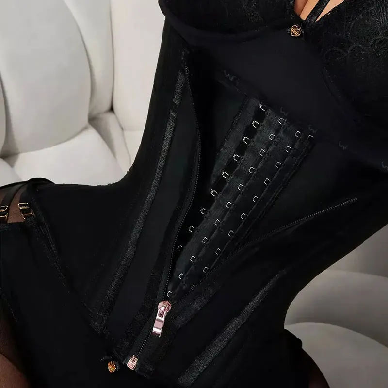 Fajas Colombianas Double Compression Waist Trainer Adjustable Zipper