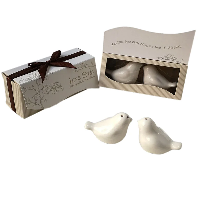 Ywbeyond Wholesale Ceramic Love Birds Salt and Pepper Shaker Favors Wedding  Small Return Gifts for Kids Birthday
