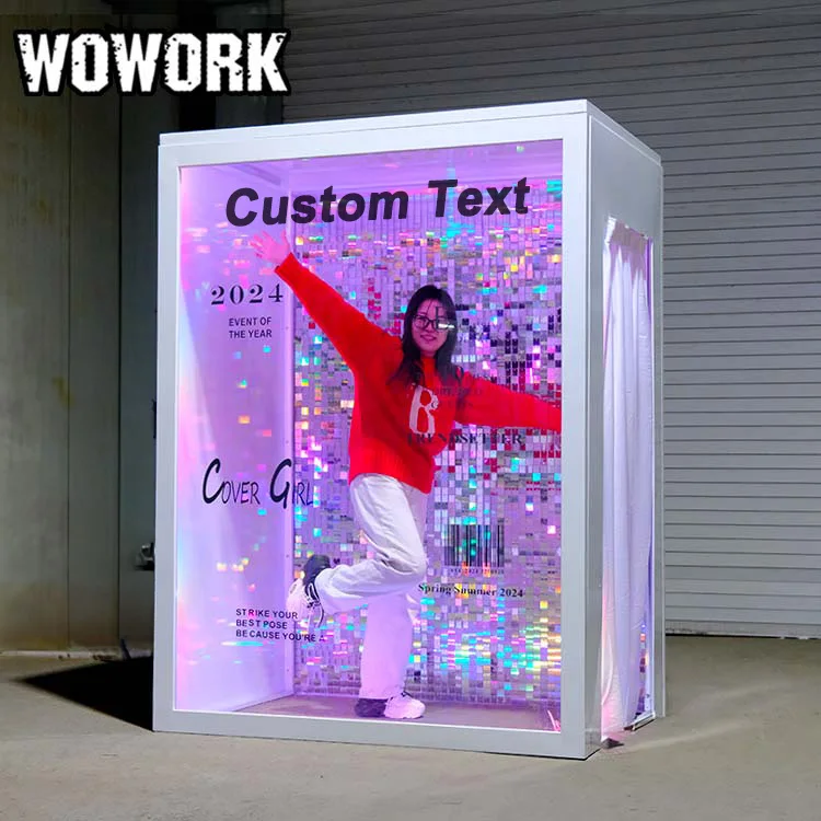 2025 WOWORK Fushun Customized Waterproof Party Hire Equipment Huge Backdrop Wedding Letter Alphabet Lights for Photo Booth Hire