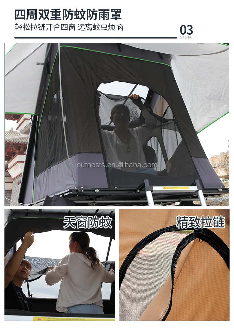 Aluminum Suv Car Clamshell Roof Top Tent Fiberglass Hard Shell Triangle ...