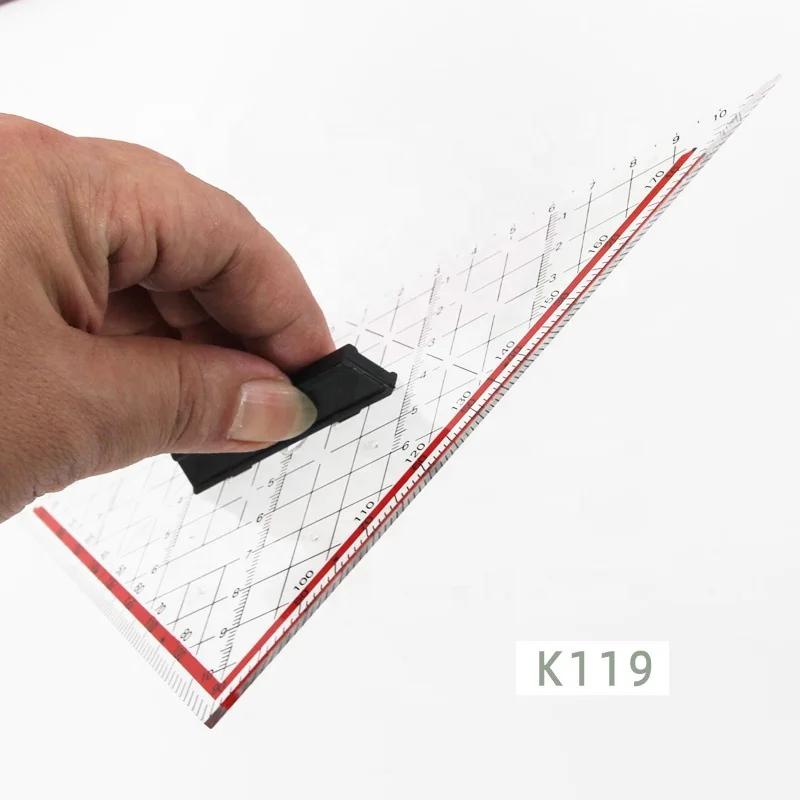Designer Multifunctional Triangular Ruler With Handle Drawing Architecture Scale Ruler