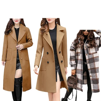 New Style Woolen Women Coat Elegant Ladies Coats And Jacket Fashion Long Coat For Woman