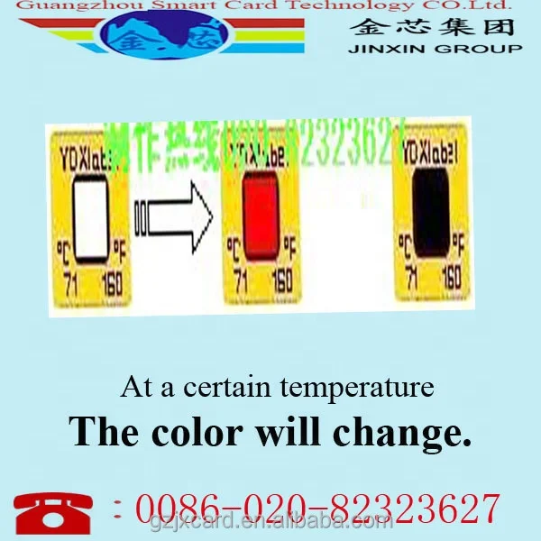 Customized Temperature Indicator Stickers Indicating Thermometer Color ...