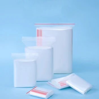 Business Card Size 3.15mil clear with Easy Opening for Networking Events PE Plastic Zip Bags