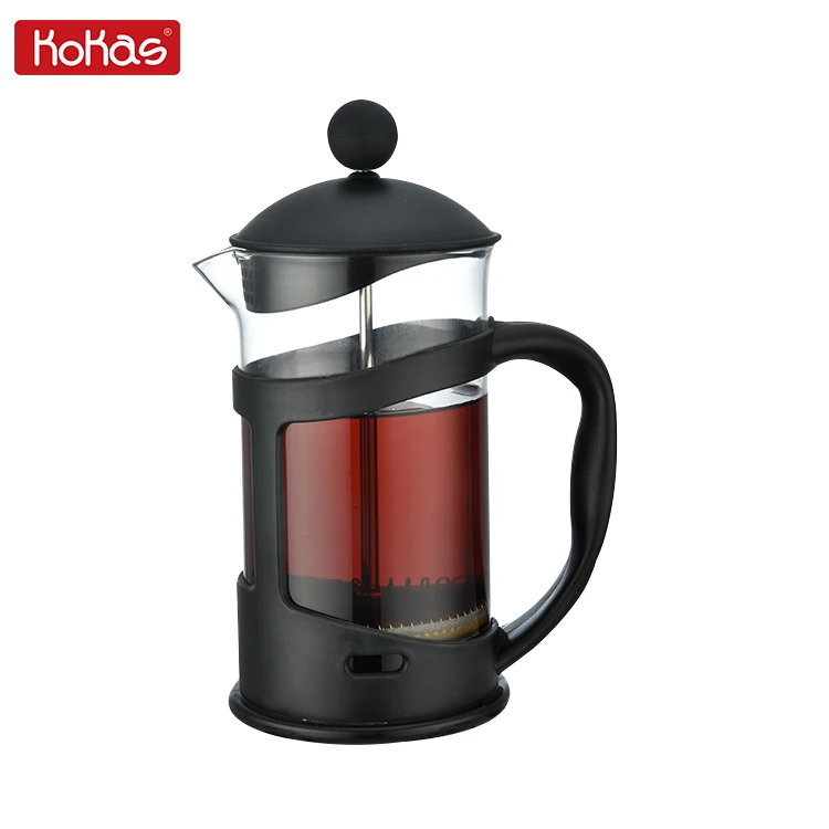 350ml Black Stainless Borosilicate Glass Plastic French Press Coffee