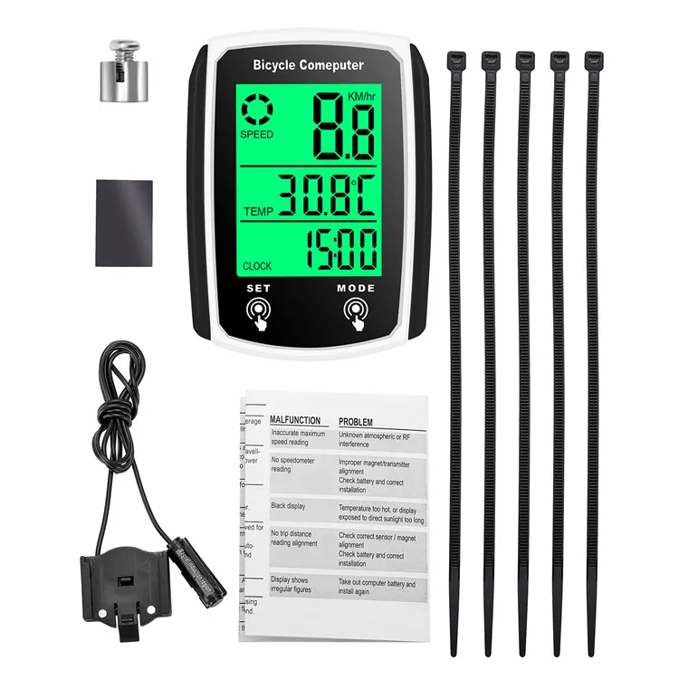 Сенсорные кнопки велосипедные аксессуары Bikemeter большой экран с проводным велосипедным компьютером водонепроницаемый велосипедный