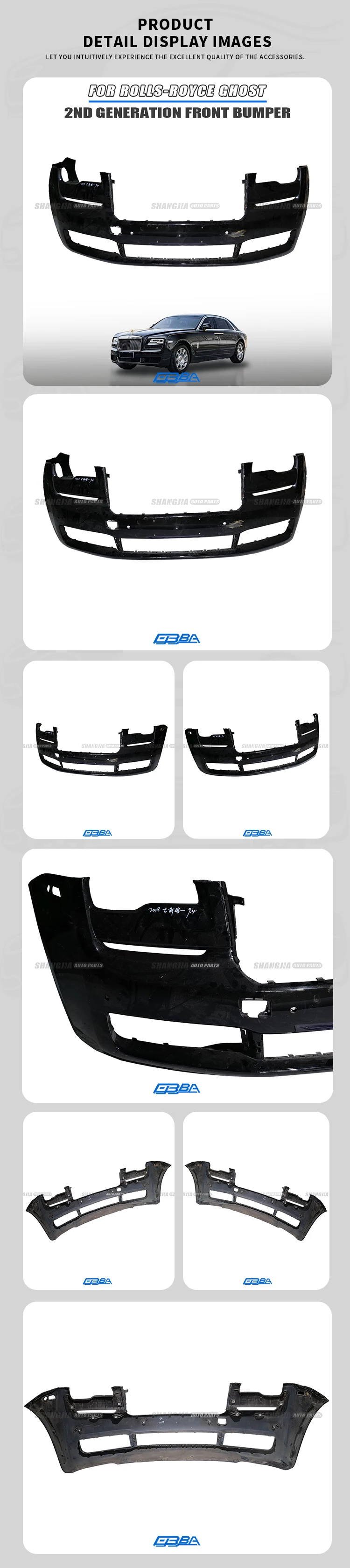 Front Bumper Car Bumpers For Rolls-Royce Ghost II OEM 51117374395 Aluminum Alloy Material Original Used Second-handed factory
