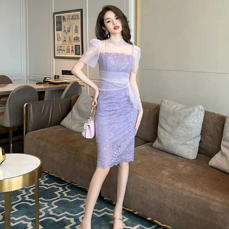 layered asymmetrical dress Aria White Asymmetrical Shawl & Tulle Panel Dress Set main image 0