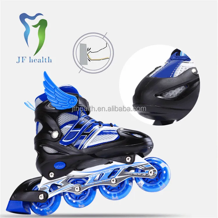 Trendy slalom skating shoes professional sports roller skates shoes 4 size adjustable single-row ice skates for children