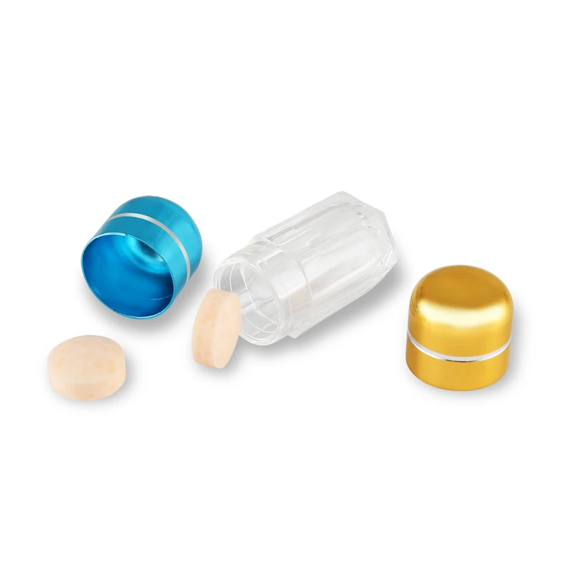 1ml 2ml 3ml Food Grade Round Small Plastic Shrink Pill Capsule Bottle with Aluminum Cap