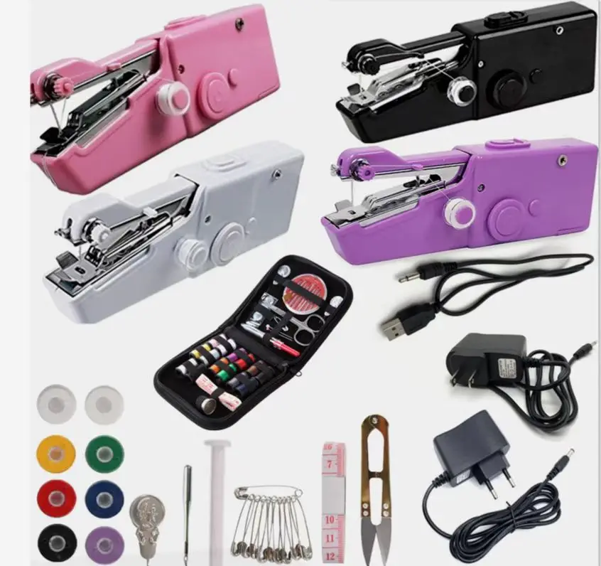 Handheld Mini Sewing Machine Handy Stitch Mini Electric Sewing Machine New Plus Accessories Sewing Machine Set
