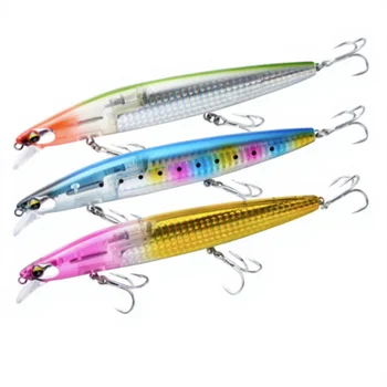 Cheery 14.5cm 27g 10color Floating Minnow Flash Scales Fishing Hard Lure Bait – Minnow – view 2