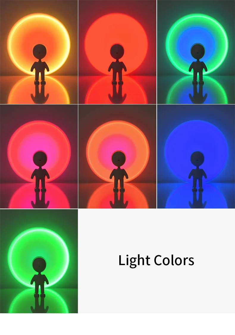 2023 New Astronaut Led Mood Sunset Projector Lamp Touch Switch Table