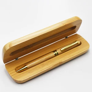 Factory  Direct Supply Luxury High Quality Business Gift Pen Customized logo Bamboo Ballpoint Pen with Bamboo Box
