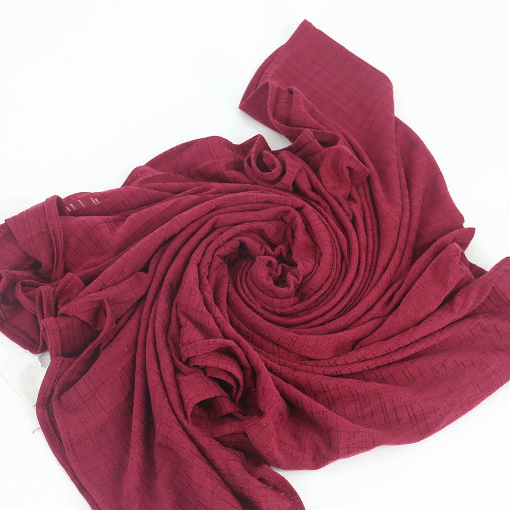 High Quality Prayer Cotton Jersey Scarves Hijab Muslim Women Stretchy