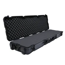 1360x430x155mm Long Hard Plastic Foam Fireproof IP67 Waterproof Black Guitar Case Customized OEM Support Universal Gun Case Box