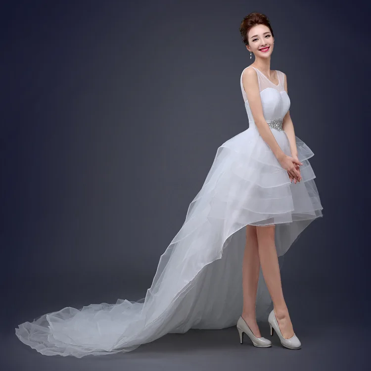 long sleeve puffy wedding dresses Puff-Sleeve Strapless Long White Bridal Gown CD962W Off White / 2