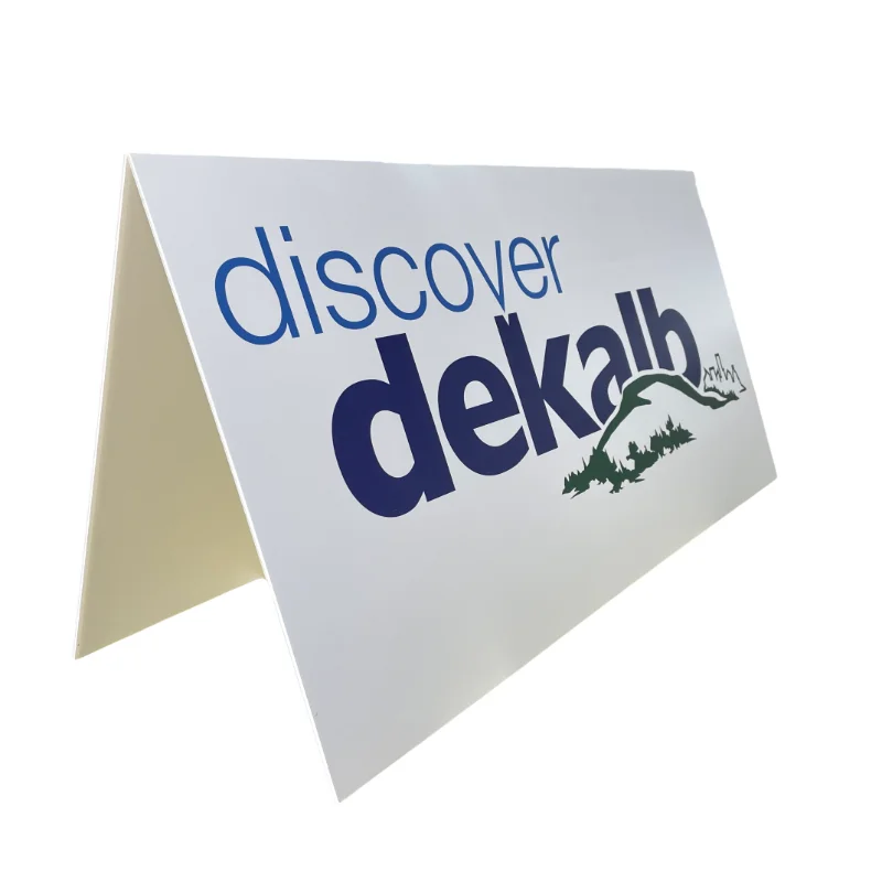Outdoor Football Field Training Dividers Customized Printed Double-sided Standing Toblerone Board Display Sign