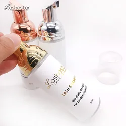 Lashestar оптом 50 мл прозрачная бутылка без латекса и без спирта пенный шампунь для ресниц