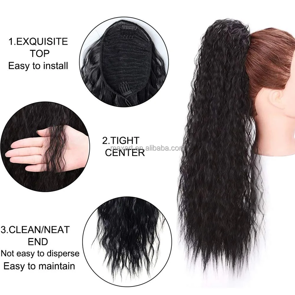 Афро кудрявые накладные волосы для конского хвоста синтетические шиньоны охватывающие кулиску волосы для конского хвоста