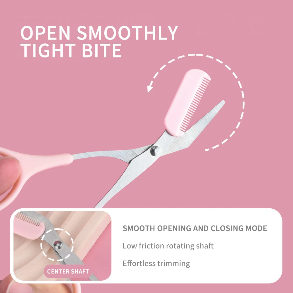 Высокое качество лезвия из нержавеющей стали бритвы бровей ножницы с гребнем Триммер Бритвы Набор