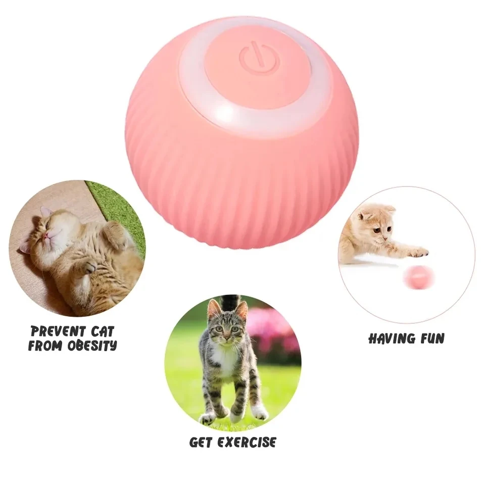 Smart Cat Toys Electric Cat Ball Automatic Rolling Ball Cat Interactive ...