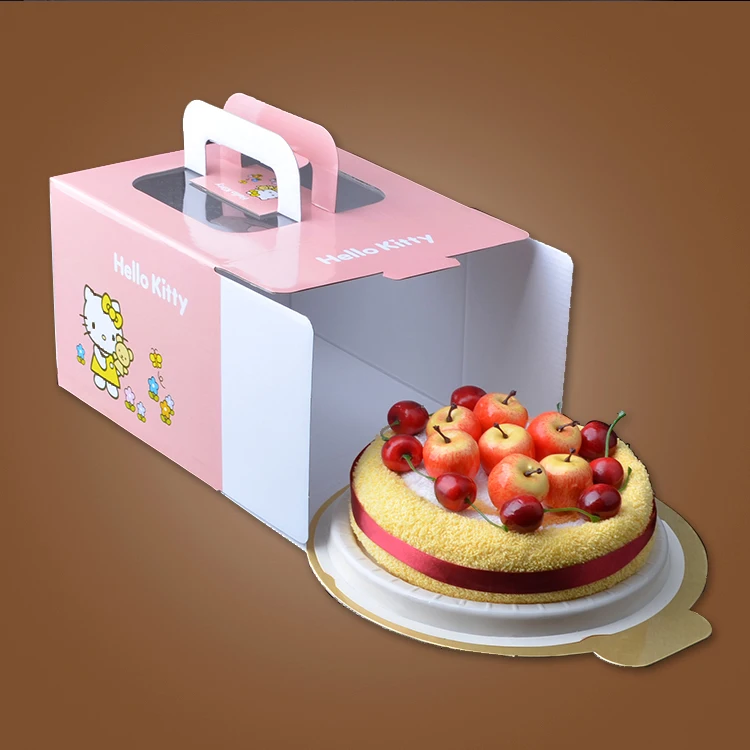 Recyclable Wholesale Cardboard Cake Box Packaging Wholesale Bento Transparent Cake Packaging Box Bakery Cake Box