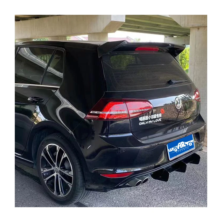 Haosheng Car Kit Factory Wholesale Plastic Rear Blade Bumper Diffuser for VW Volkswagen Golf 7 MK7 R-LINE Overseas Version