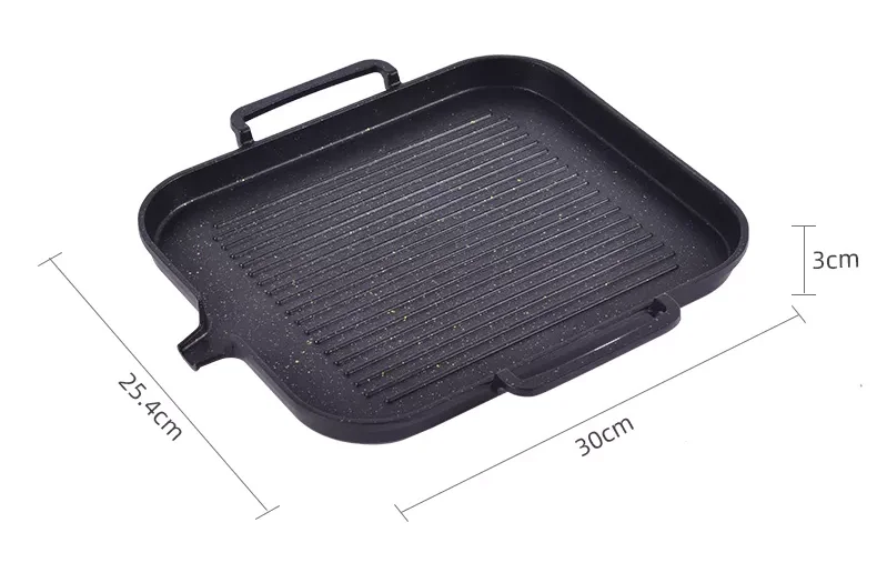 Korean Bbq Grill Plate Bbq Aluminium Pans Cast Aluminum Grill Pan For