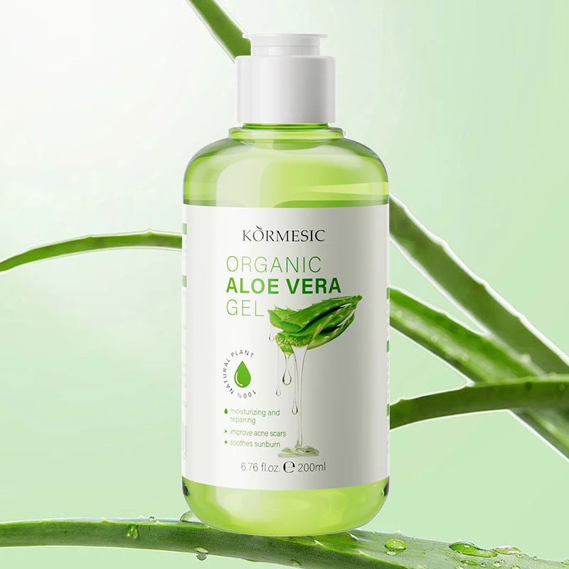 Private Label KORMESIC Plant Essence Aloe Vera Gel Soothing Pure Organic  Lightening Cream Gel Vegan Aloe Vera Gel