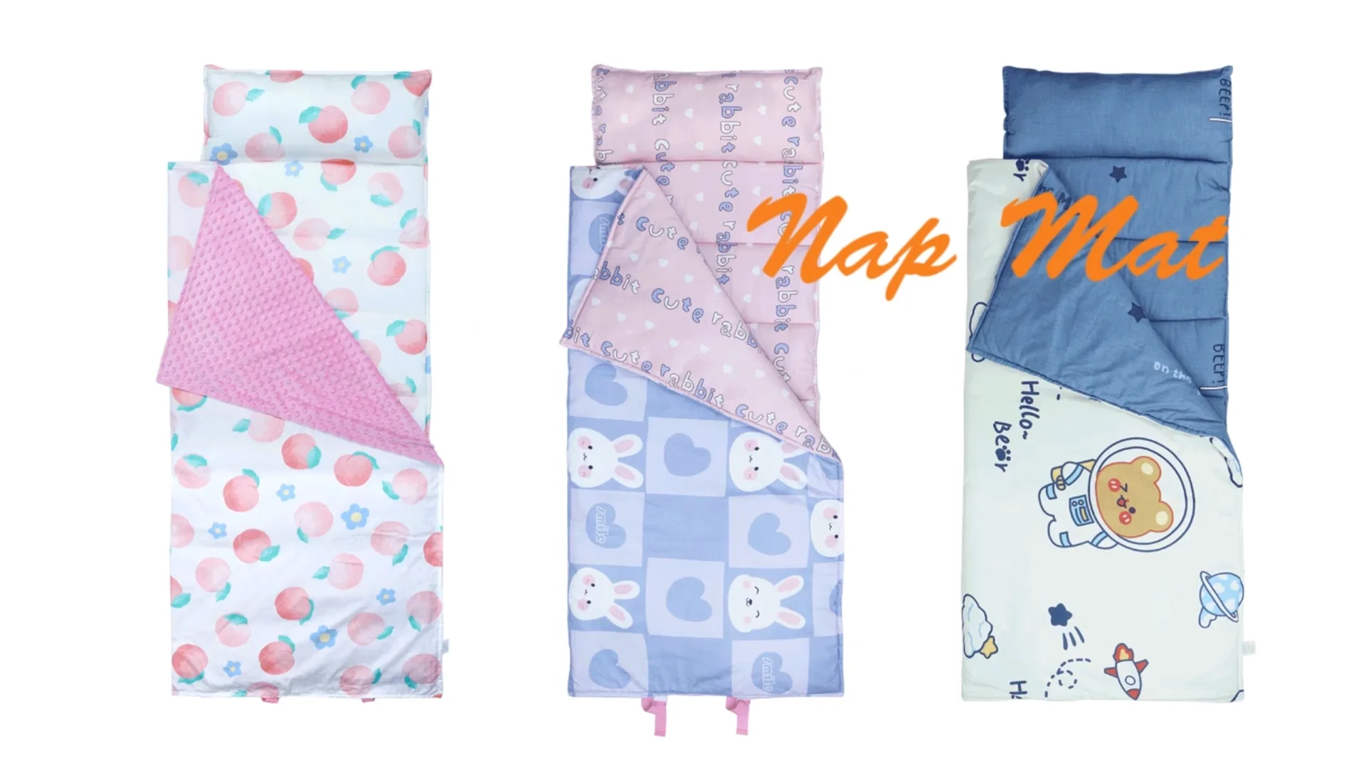 Kindergarten School Kids Toddler Nap Mat Set With Removable Pillow Kids