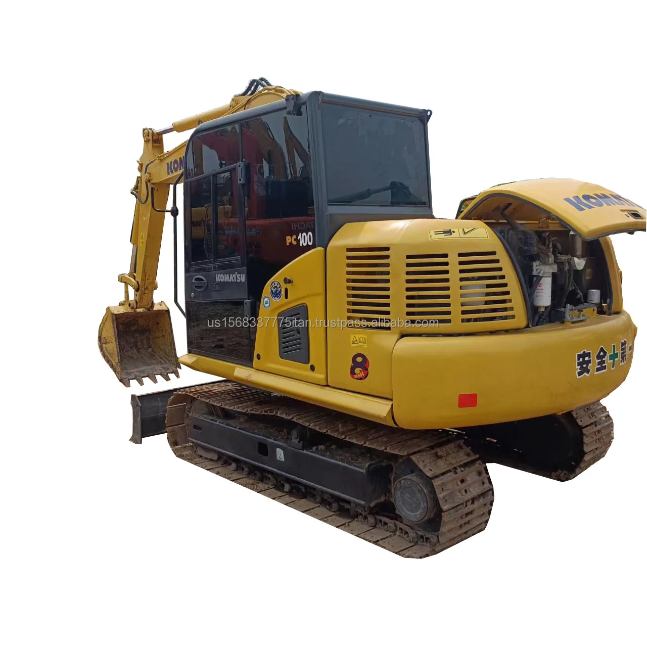 10 Ton KOMATSU PC 100 Excavator Used in Shanghai Good Used Excavator Komatsu PC100 Digger Machine Second-hand Machinery