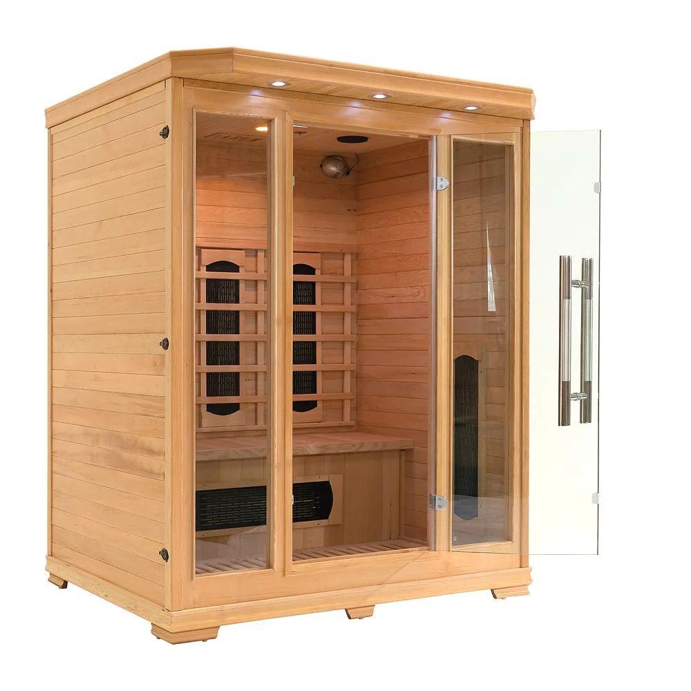 Smartmak Factory Price Solid Wood Indoor Low EMF 3 Person Far Infrared Sauna Room for Sale