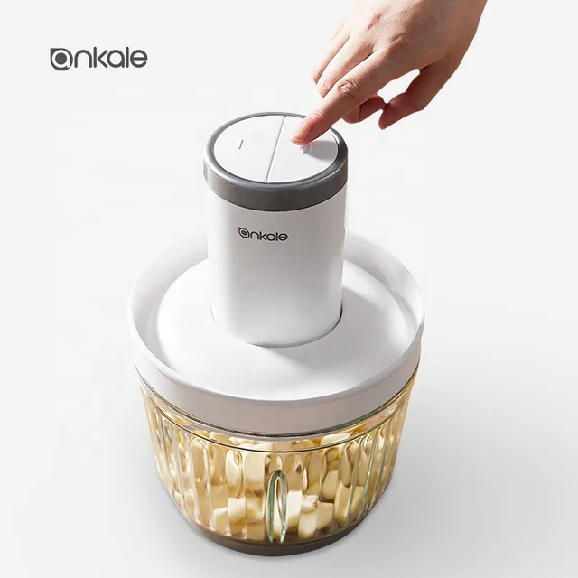 2023 Hot Sale Kitchen Appliance 2.2L Food Grinders Durable Glass Bowl Meat Chopper Automatic Mini Electric Meat Grinder
