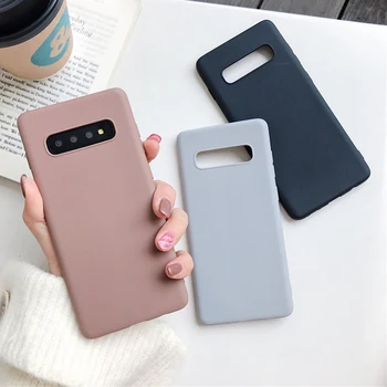 silicone phone case for samsung galaxy note 10 9 8 s10 s10e s9 s8 s20 plus galaxi matte soft TPU back cover cases