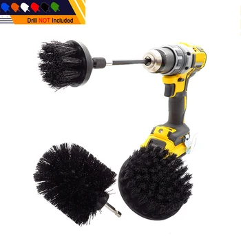New arrival 4pcs Drill Kit Electric Scrubber Brush Set Drill cleaning Brush For Shower Bathroom Wooden Furniture Cleaning Kit