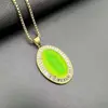 Gold and green single pendant