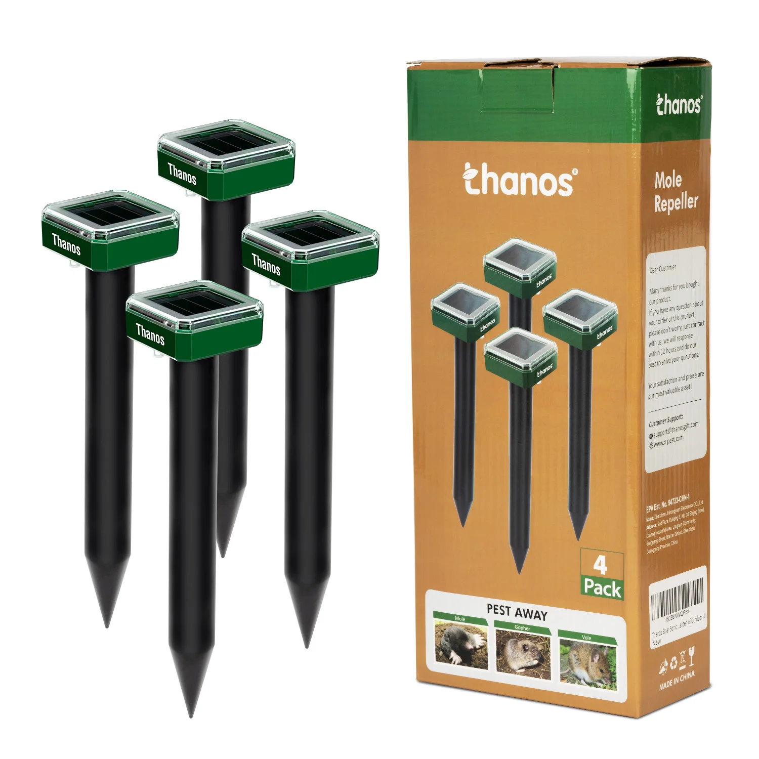 Ultrasonic Pest Repeller Lizard Bat Solar Ultrasonic Pigeon Monkey Animal Repellent Bird Repeller Mole Pest Control