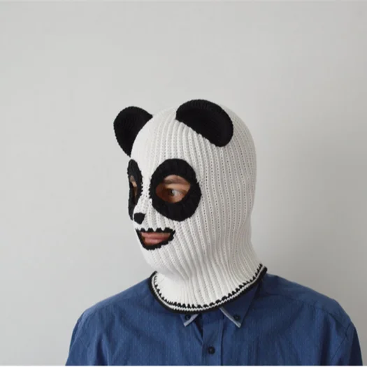 S9084 Fashion 2023 Black and White Panda Bear Hat Custom