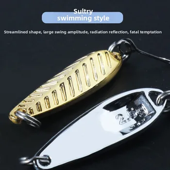 Lure Artificial Hard Bait Maple Leaf Horse Mouth Sequin Single Hook Cock Red Trout Bass Stream Black Pit Zinc Alloy – Hard Lure – view 5
