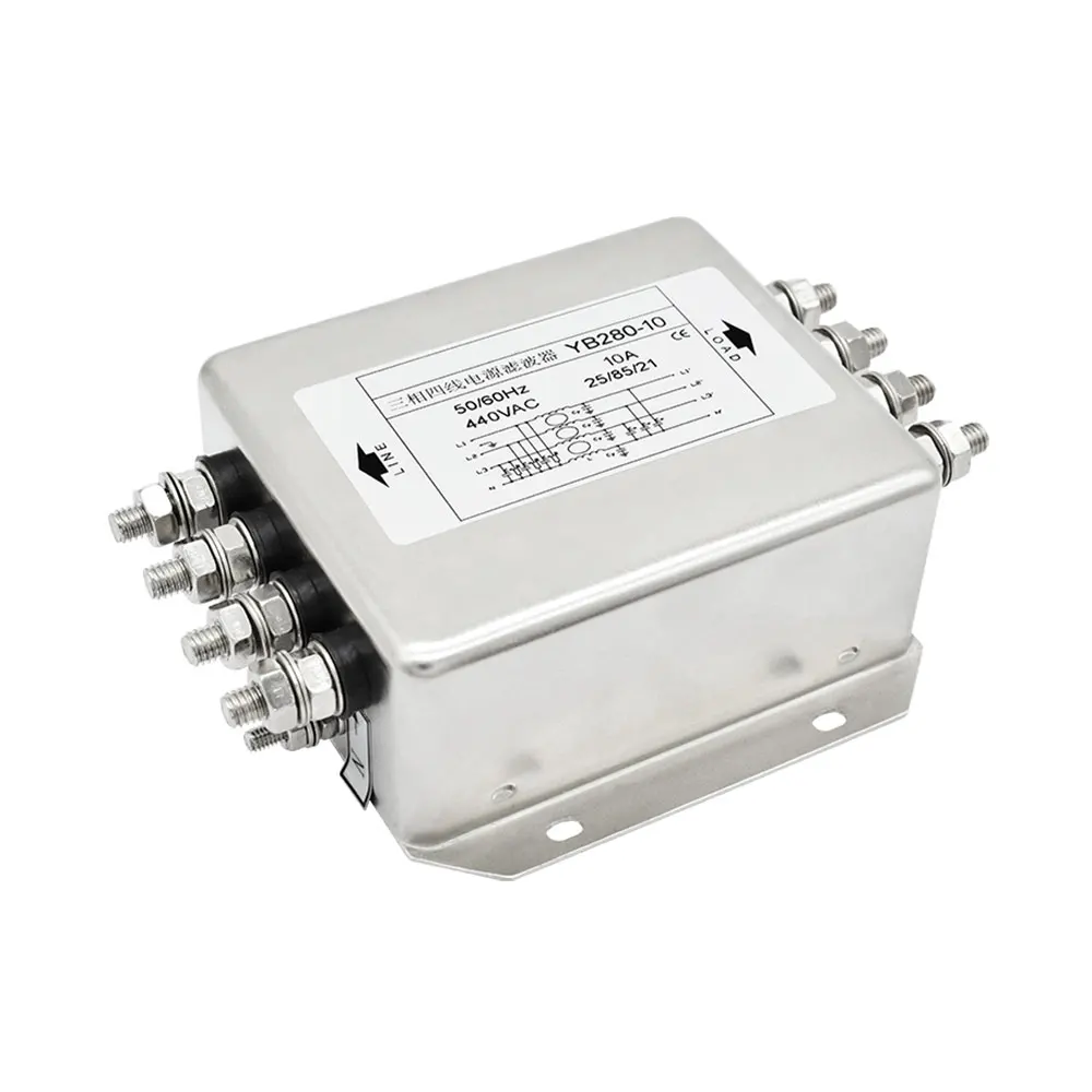 Industrial Low Leakage Current Single-Stage 3P4W EMI Power Filter for CNC Machines UPS Systems