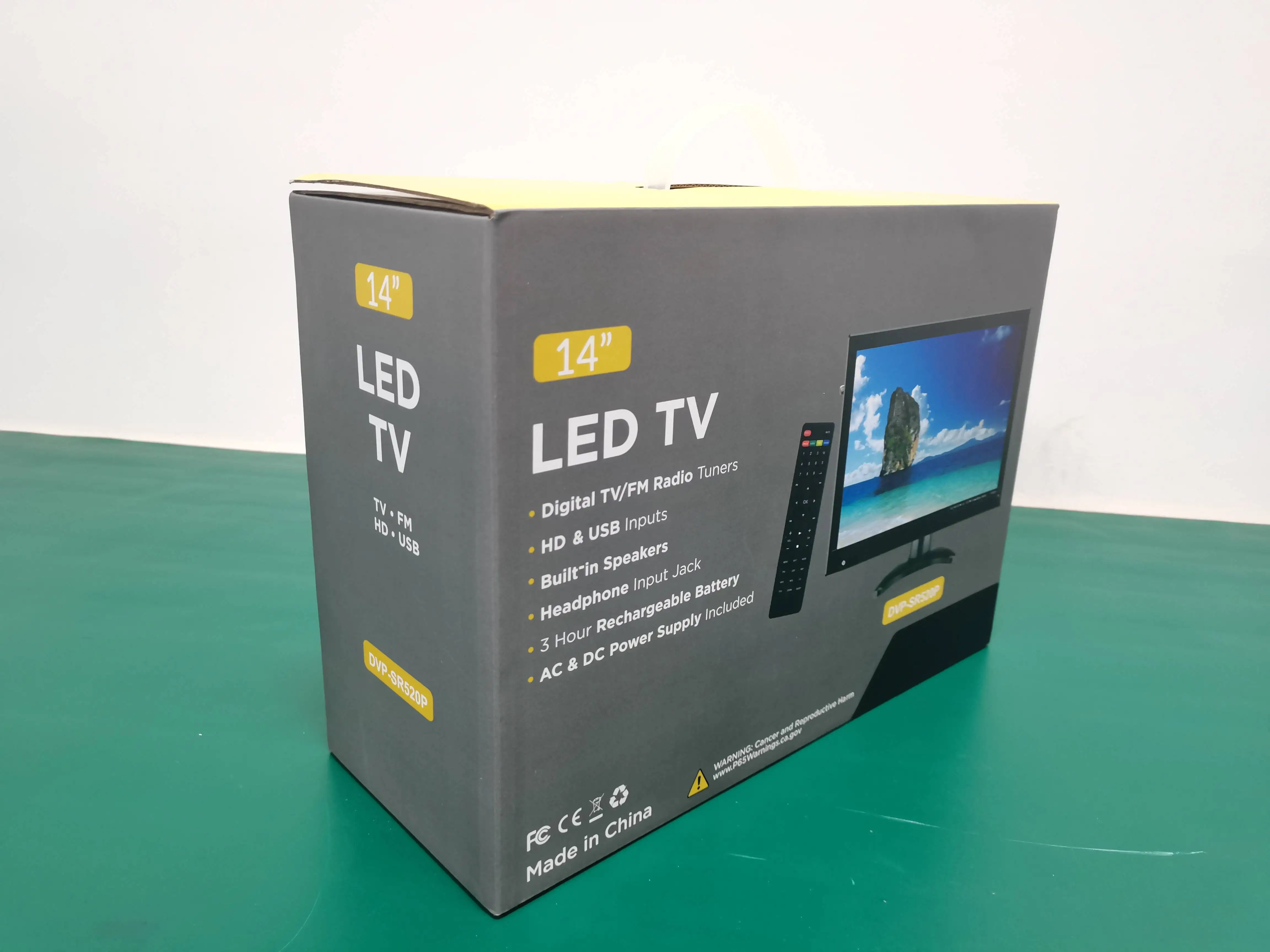 14.0 Inch Small Size Lcd 14.0 Inch Portable Tv Mini Analog Rechargeable ...