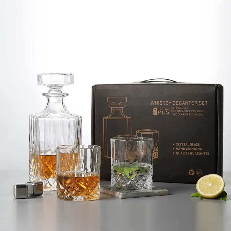 High Quality Crystal Glass Whiskey Decanter With 4 Glasses Whiskey Decanter Set Buy Whiskey