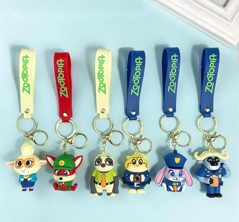 3D Cartoon Anime Keychains - Customizable Promotional Gifts