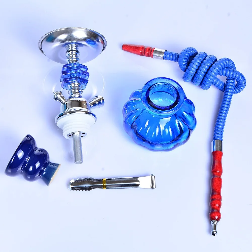 Stick Stem Laziza Megahed Portable Hookah Wholesale Crystal Wave Bottle Flower Hookah Set Narguile Huka Vandpibe Vattenpipa